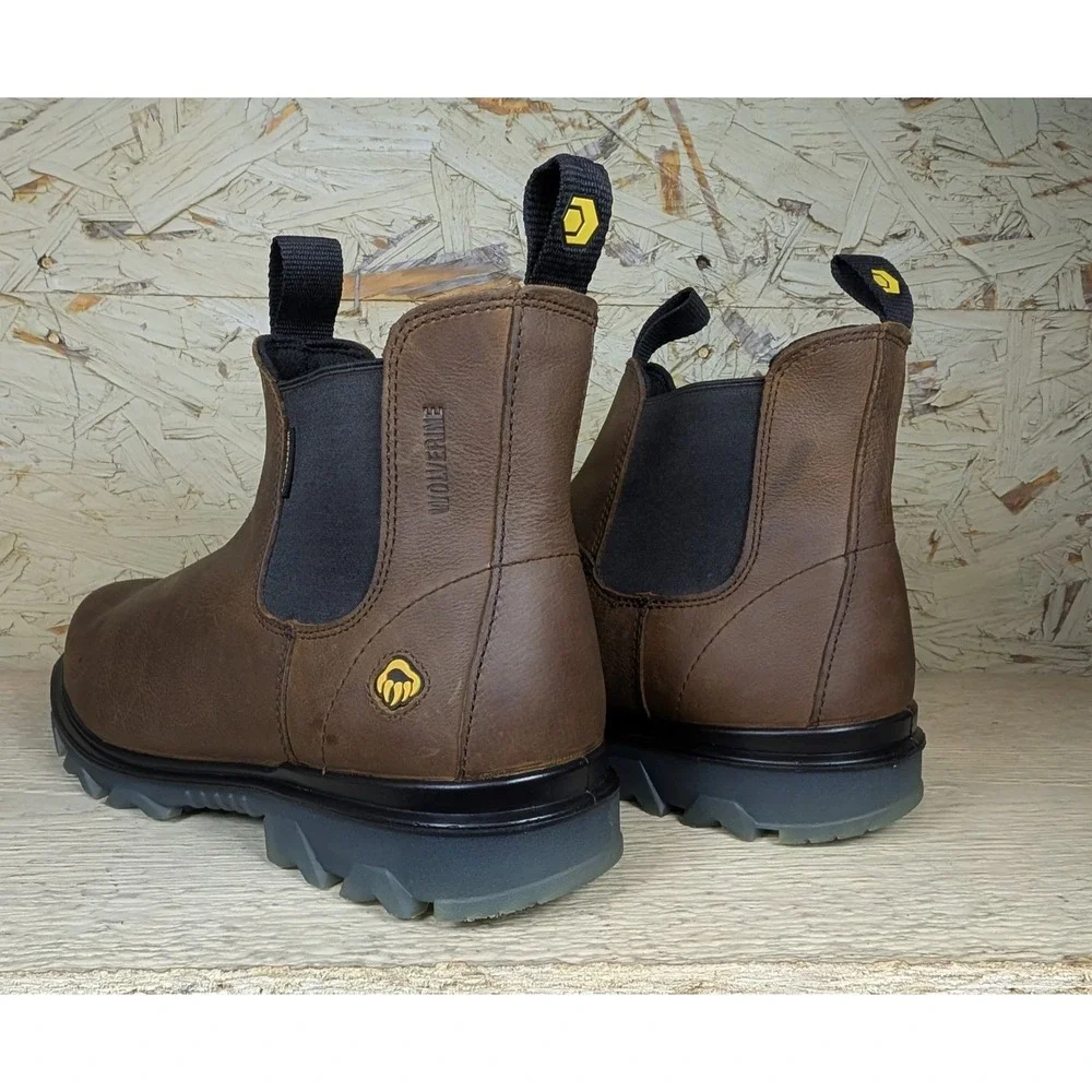 Wolverine I-90 EPX Chelsea Work Boots Brown Leather Waterproof W10791 Mens 12